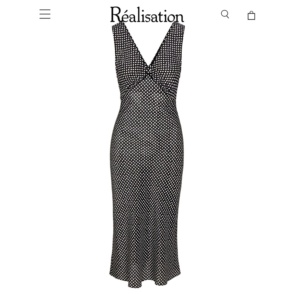 Realisation Par Stephanie midi dress in paradiso noir US S